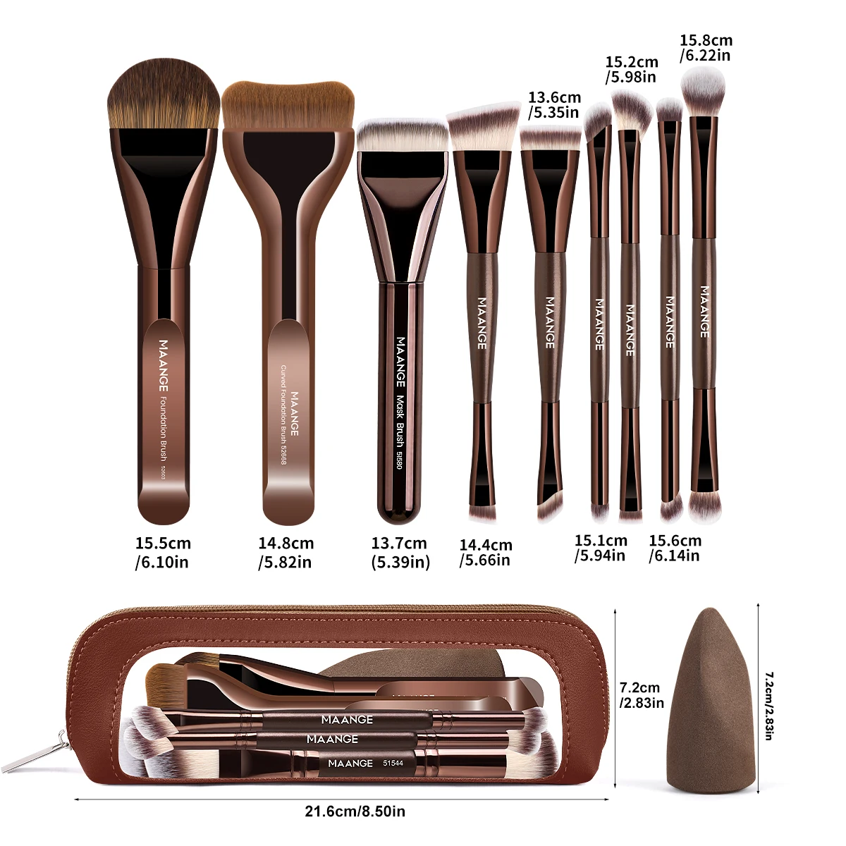 MAANGE 11-częściowy Zestaw Pęd – Huda Beauty Makeup Brush Set recenzja i cena