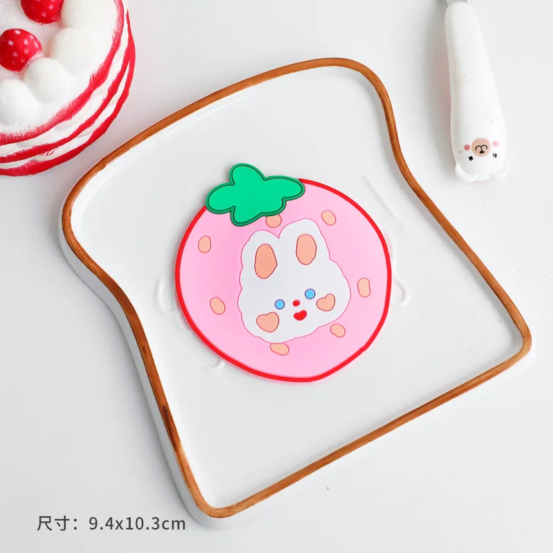 Heat insulation Tea  cup Silicone mat Cartoon cute mat Household products Small fresh creative pot Animal children's bowl Pad
