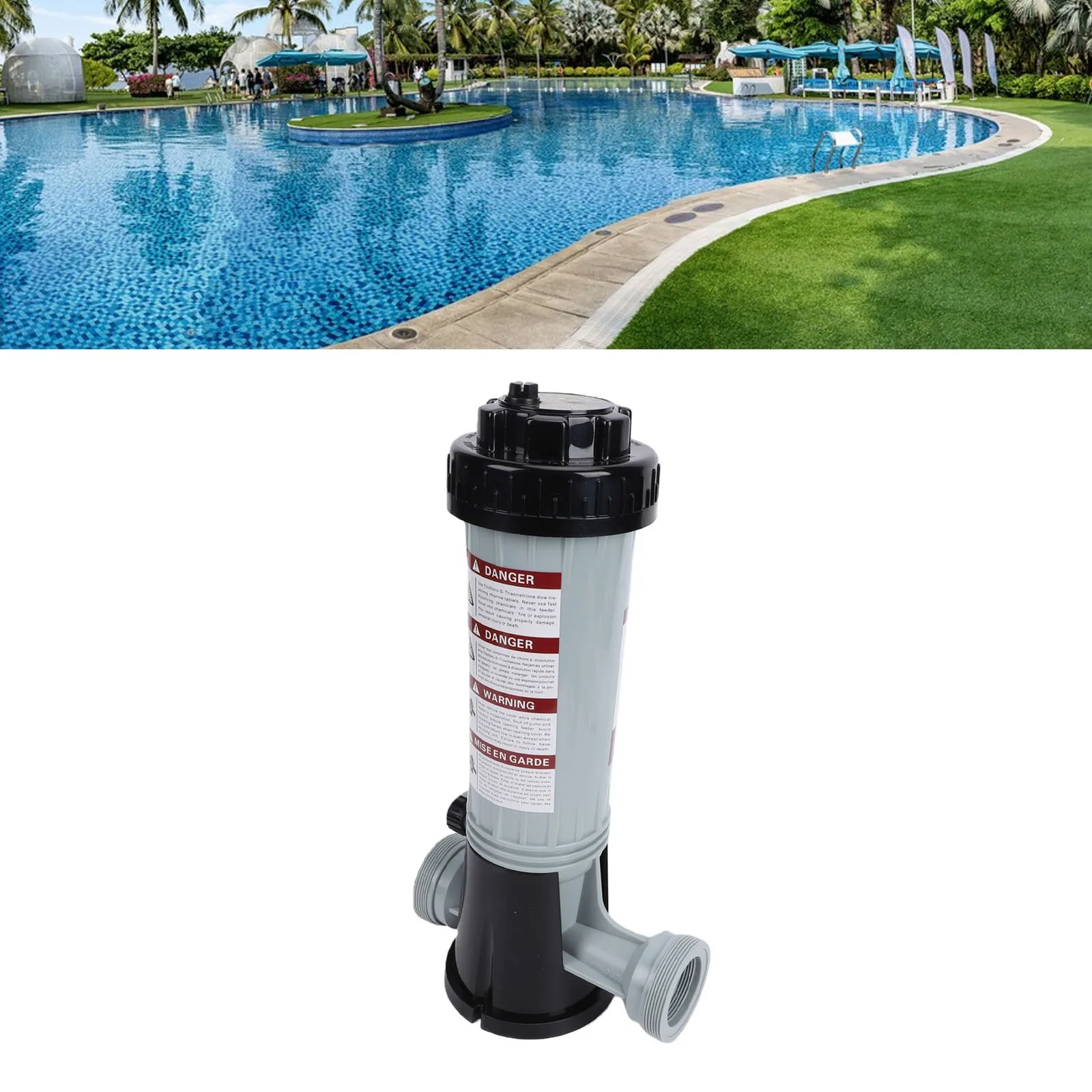 Automatic Cl Feeder In Line Automatic Pool Chlorinator Dispenser for Pool SET