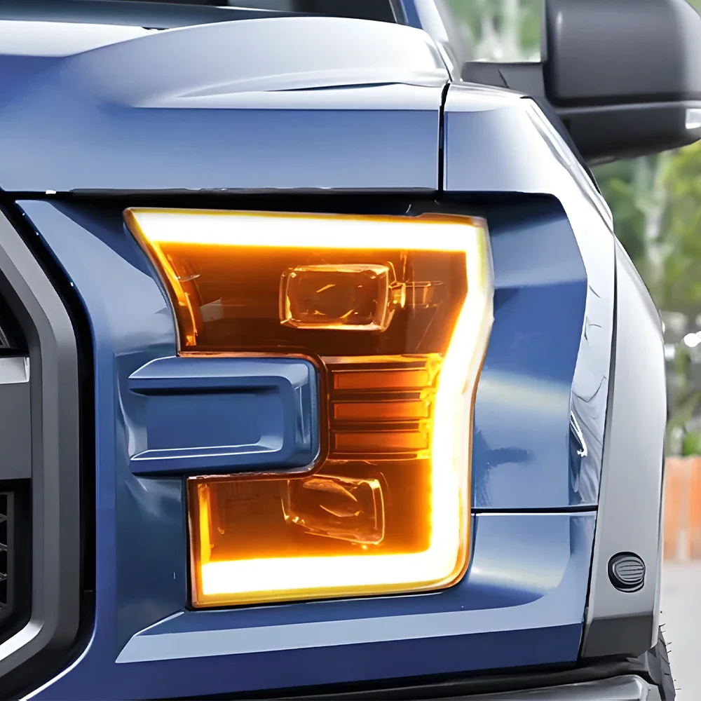 

Car Front Lamps For Ford Raptor F150 2015-2017 LED Auto Headlights Assembly Upgrade Dynamic 2 Projector Lens Car Accessories