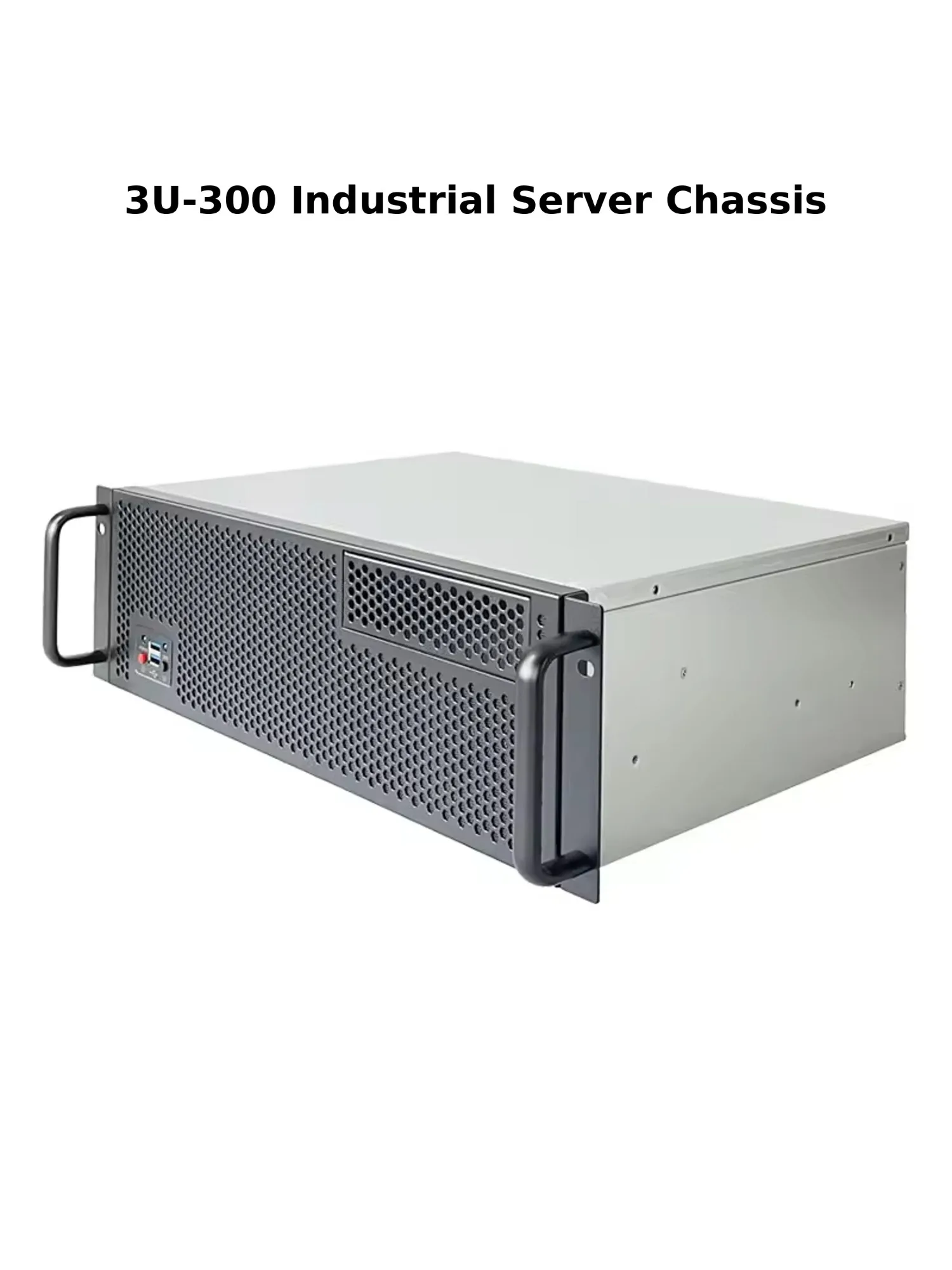 3U-300 Rackmount-Servergehäuse mit geringer Tiefe, 300 mm Industrie-PC-Gehäuse mit optischem Laufwerksschacht, unterstützt MATX-Mainboards, ATX-Netzteile