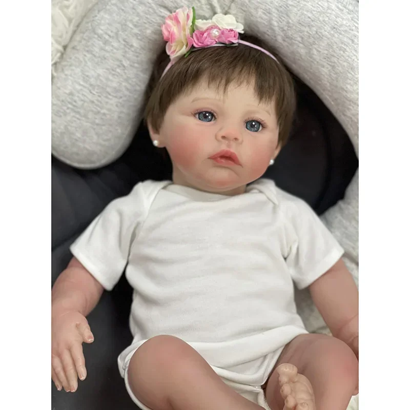 Reborn Soft Body Silicone Toddler Girl, Butter Meadow, 3D Skin, Multiple Layers Painting, Visible Veins, 45cm