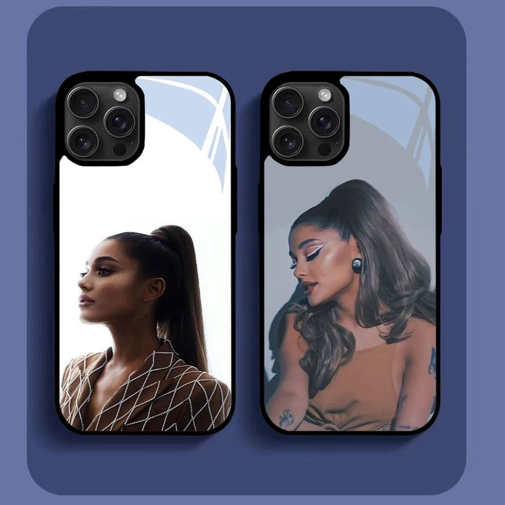 A- Ariana G-Grande Yes And Phone Case For iPhone16 15 14 13 12 11 Pro Xs Max Mini XR X 7 8 Plus luxury Mirror Hard Funda