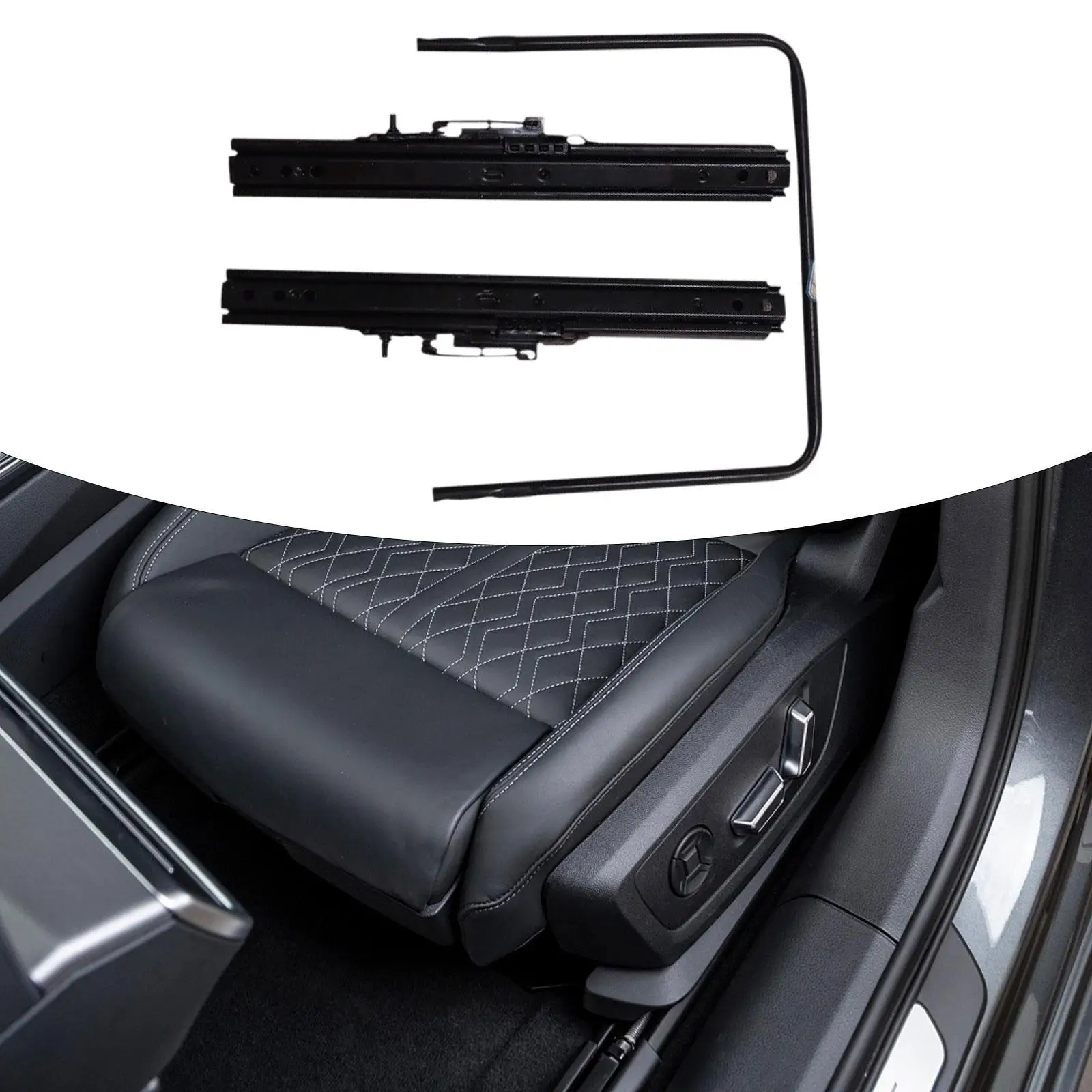 Universal Seat Slider Directly Replace for Go Kart Four Wheel UTV Cold Rolled Steel Installation Kit Seat Track Assembly Kit