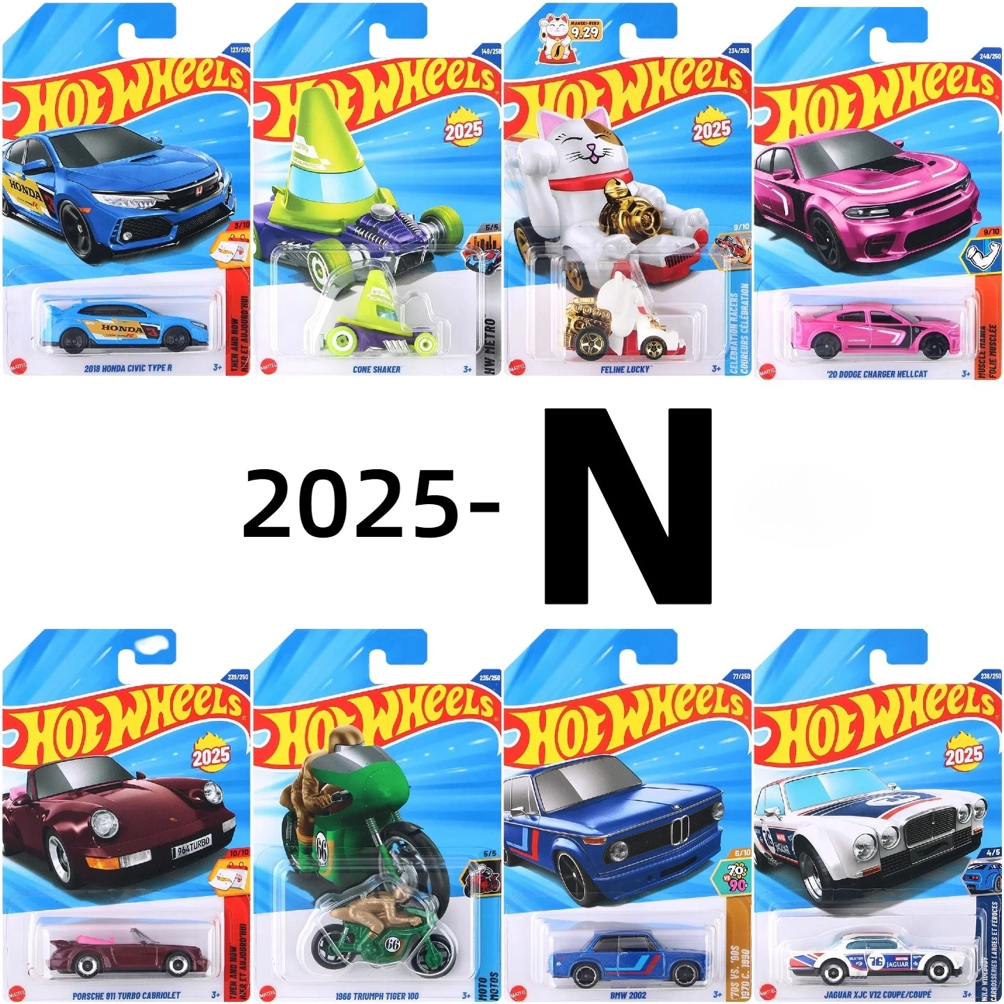 25N Original Hot Wheels coche 1/64 Diecast Jaguar Xjc V12 Coupe Porsche 911 Turbo Carriolet vehículo modelo juguetes para niños premio regalo