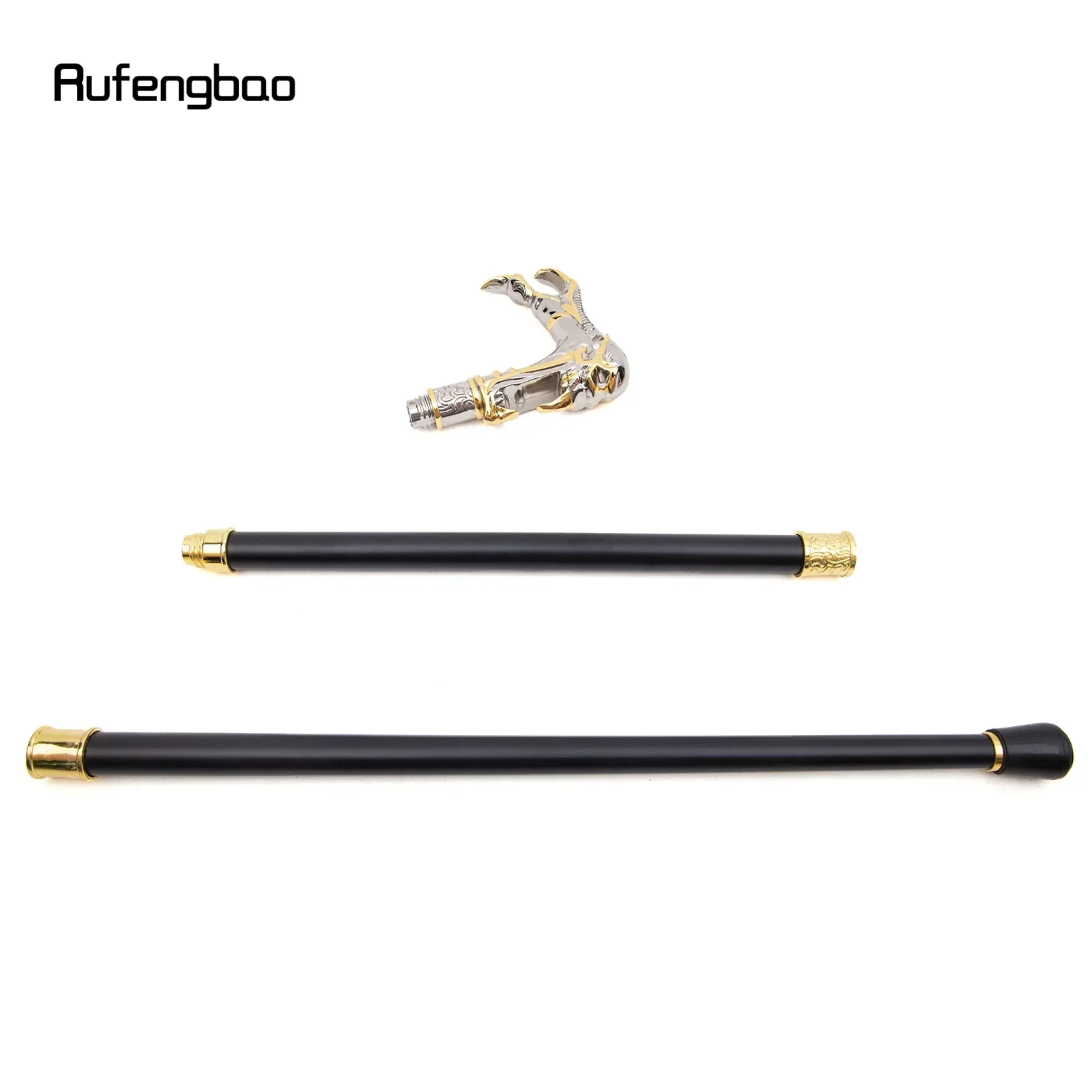 ไม้เท้าแฟชั่นลายหัวกะโหลกผีสีขาวทอง สำหรับตกแต่ง คอสเพลย์แวมไพร์ วินเทจ สไตล์สตีมพังก์ และใช้ในชีวิตประจำวัน ขนาด 93 ซม.