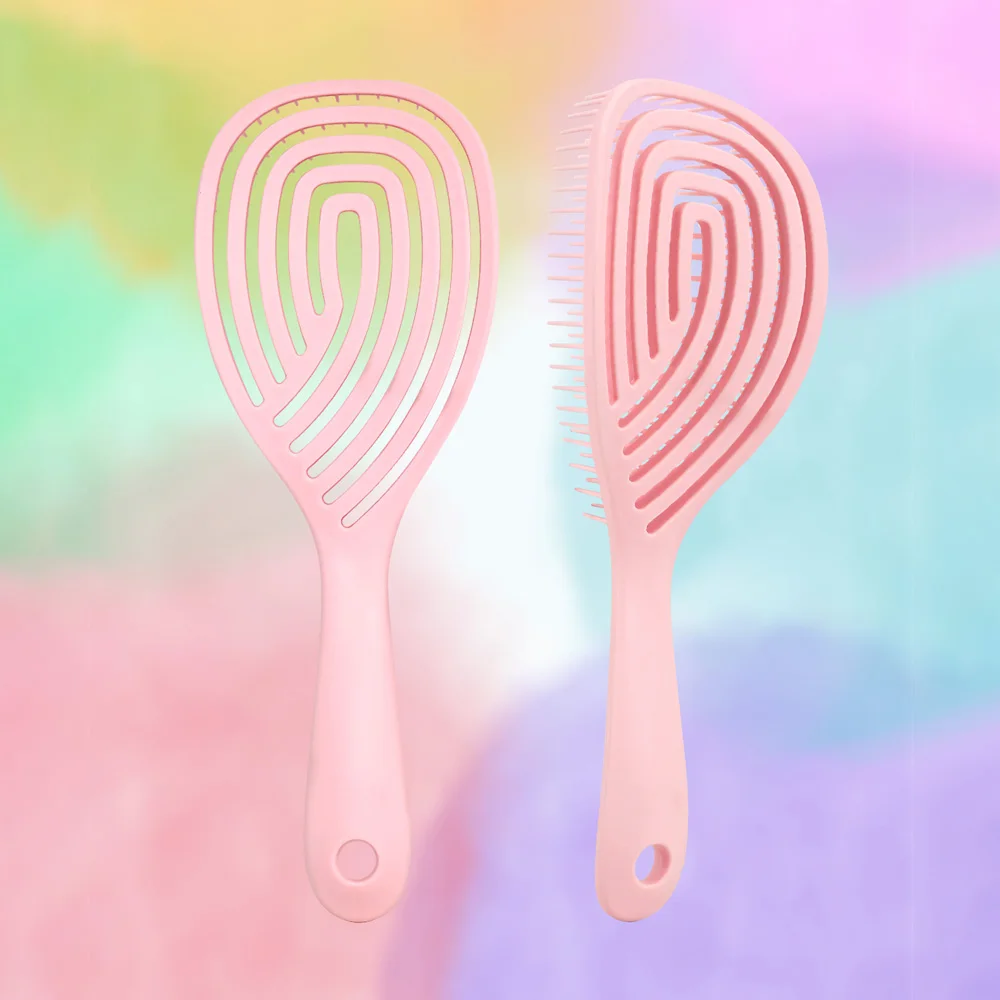 

1pc Hollow-Out Vent Hair Brush (Breathable Air Cushion Design) - Wide Tooth Anti-Static Scalp Massager for Travel & Home Use