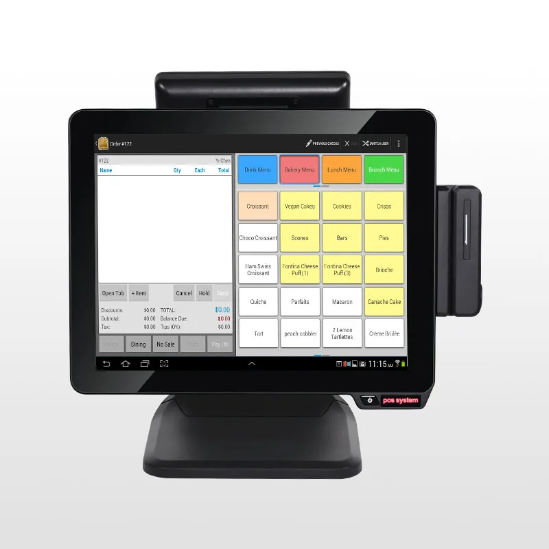 

15inch Dual Screen Touch Screen Pos Cashier System All in One Pos Solution