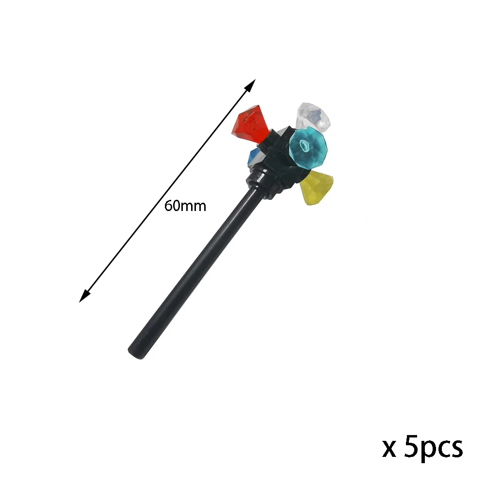 Phantom Ninja Trident Snake Mace Pharaoh's Staff mit Cobra Serpent Scepter Baustein Waffe Zauberstab Ziegelfigur Spielzeug