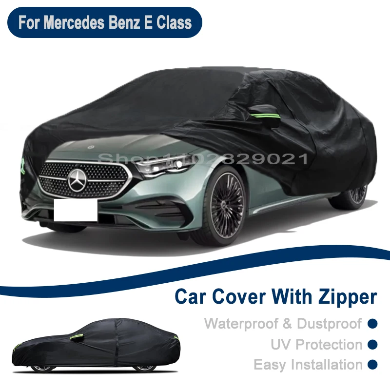 

Outdoor Full Vehicle Cover For Benz E Class W211 W212 W213 - Side Zipper Design, Waterproof Dustproof Sun Protection Car Cover