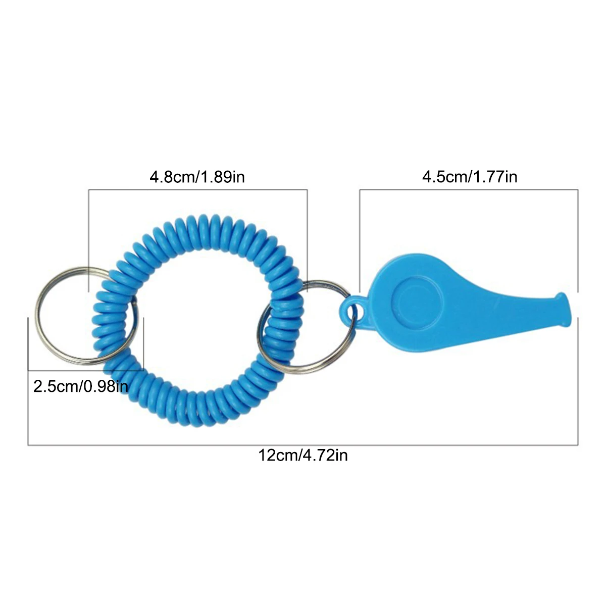 6 قطع من صفارة رياضية مع سوار صفارات بلاستيكية مع حلقة مفاتيح معصم قابلة للتمدد للمدربين والحكام