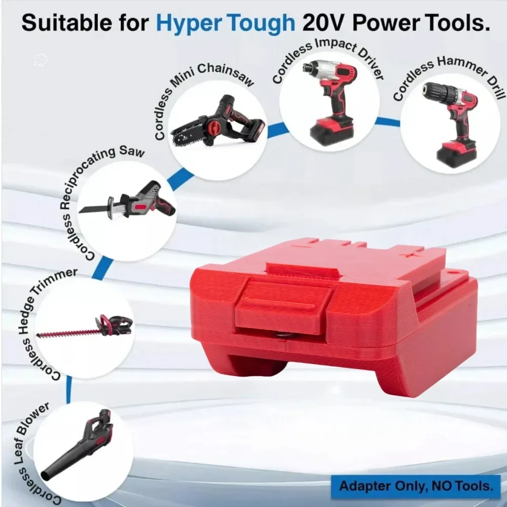 Batterie-kompatible Adapter für HERCULES 20 V Li-Ion auf Hyper Tough 20 V Strom, bürstenlose Akku-Bohrschrauber (nur Adapter)