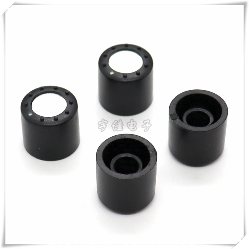 5PCS 15×14MM Black Plastic Knob Coding Switch Knob Cap Potentiometer Knob Cap Flower Shaft 6MM