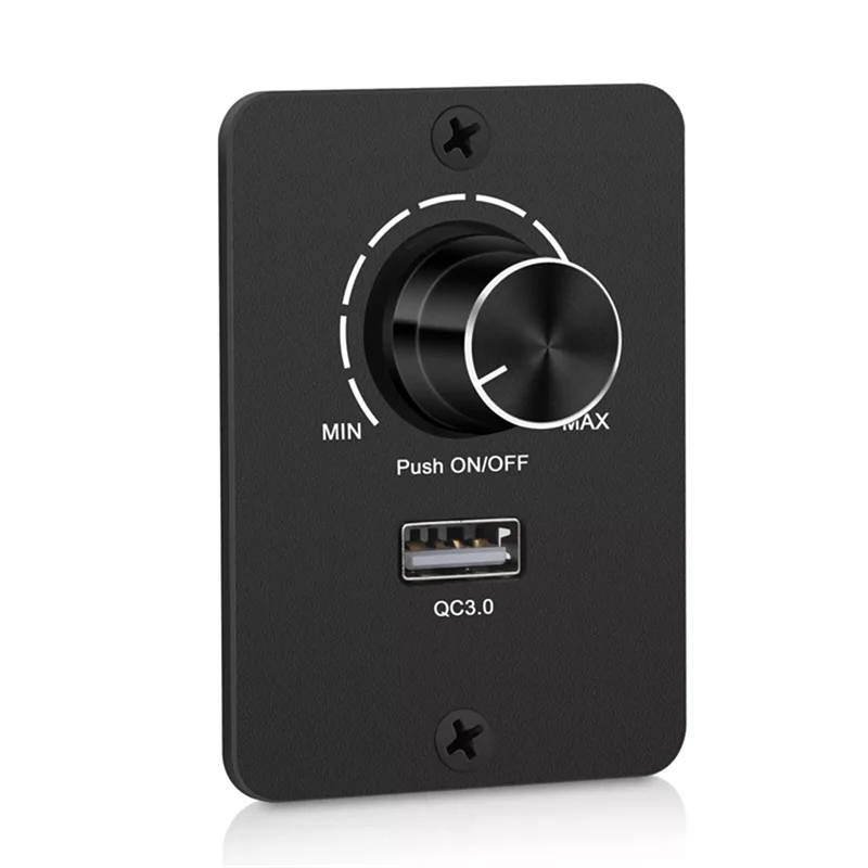 Y14A Regulowany Sterownik Światła Ściemniacz PWM DC 12-24V 5A Do Kampera RV i Łodzi z Portem USB QC 3.0