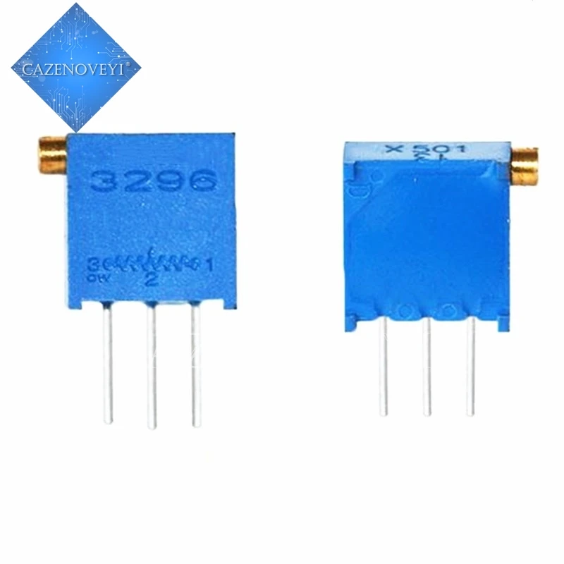 Potenciômetro do aparador do trimpot, 3296X série, 1K, 2K, 5K, 10K, 20K, 50K, 100K, 200K, 500K, ohm de 1M, 100R, 200R, 500R, 10 PCes