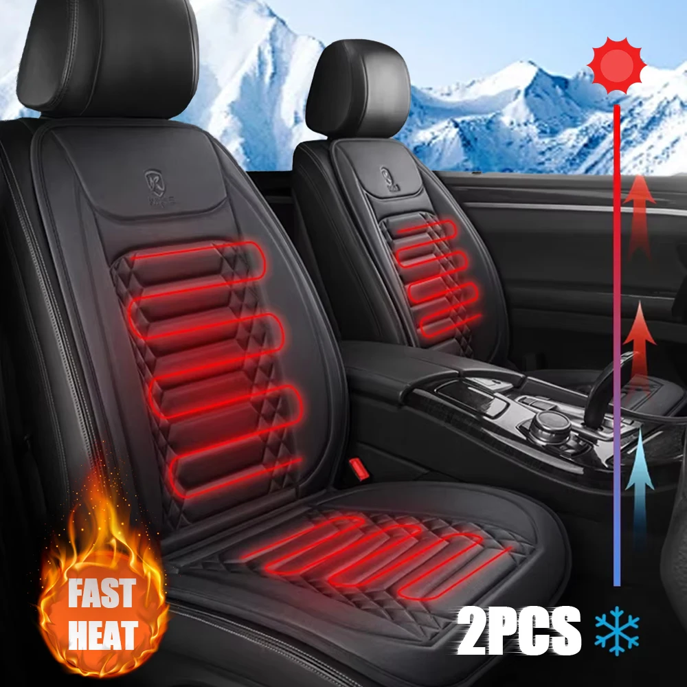 1/2PCS Car Winter Seat Set Heating 12v Driver Seat Cover Auto Thermal Cushion Vehicle Heated Seats Heated Cars Heating Cushion