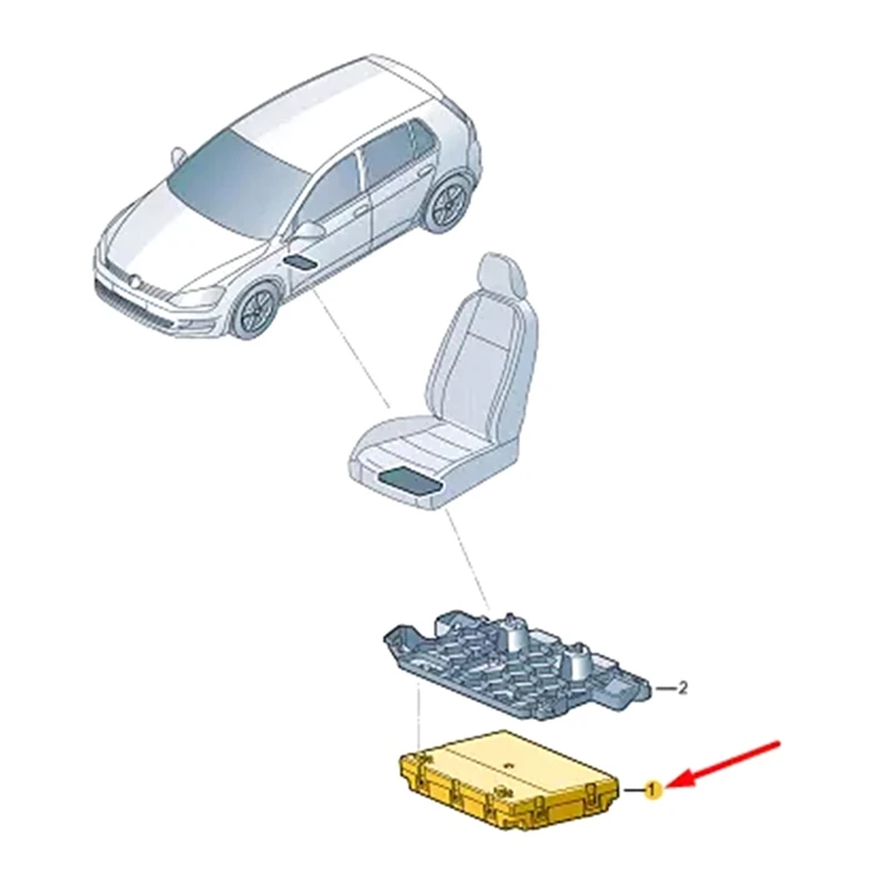 5WA 959 760 H 5WA 959760 Unidade do módulo de controle de energia do assento de memória do passageiro dianteiro H para EVO Golf MK8 A8