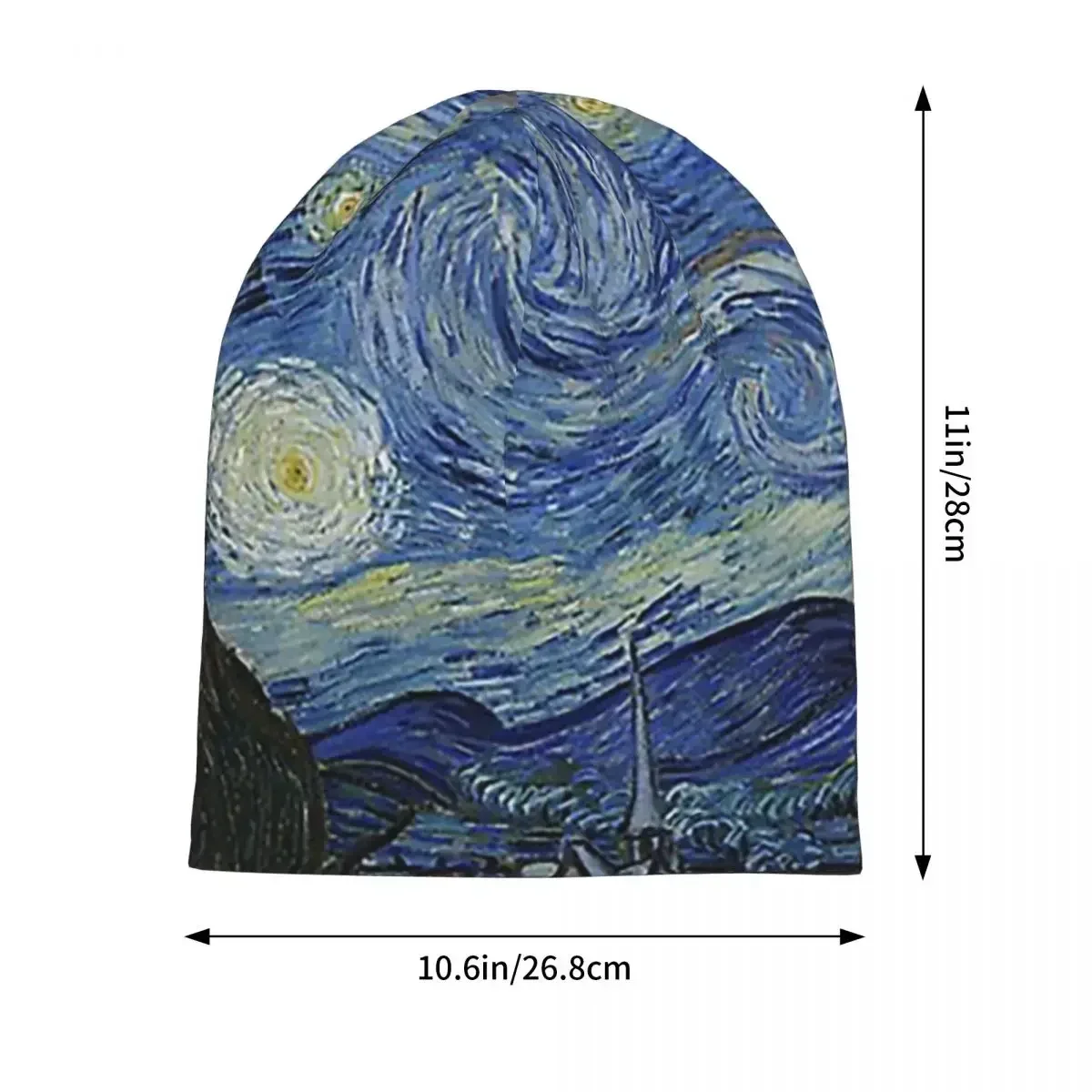 Starry Night Vincent Van Gogh Men Women Adult Beanies Caps Knitted Bonnet Hat Warm Fashion Autumn Winter Outdoor Skullies Hats