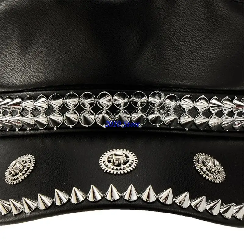 قبعة بيسبول F3MF خفيفة الوزن وجيدة التهوية، مصنوعة من جلد البولي يوريثان المتين بأزرار للمهرجانات والحفلات الصيفية