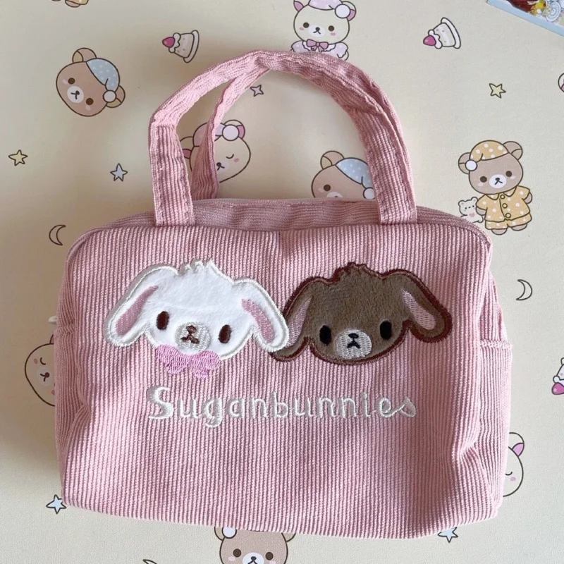 New Kawaii Cute Sanrio Sugarbunnies Bag Makeup Bag Portable Small Bag Zipper Portable Storage Wash Bag Ins Xmas Gift For Girls