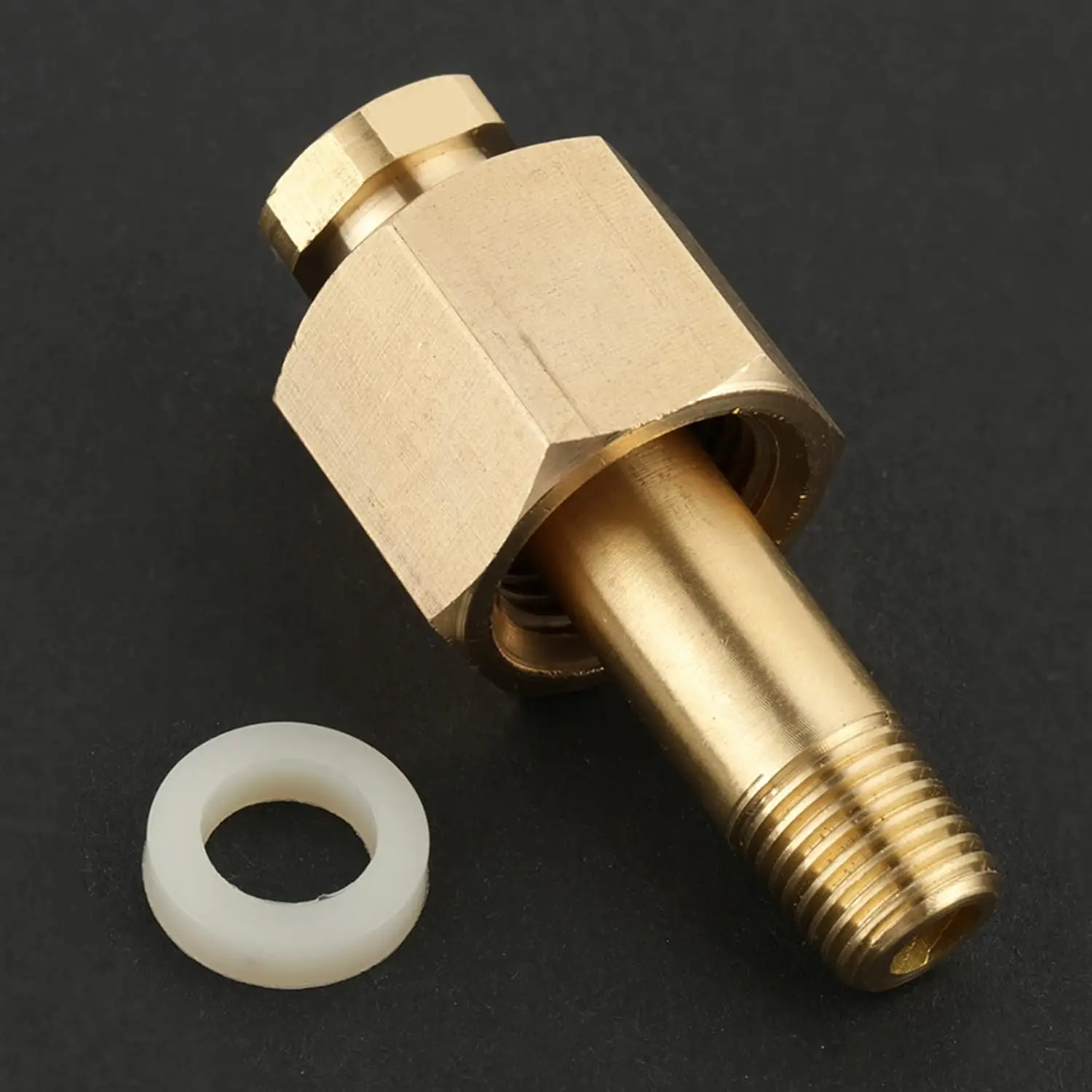 CO2 Tank CGA-320 Nut Regulator - Carbon Dioxide Bottle Threaded Receiving Washer and Nipple Screw 1/4