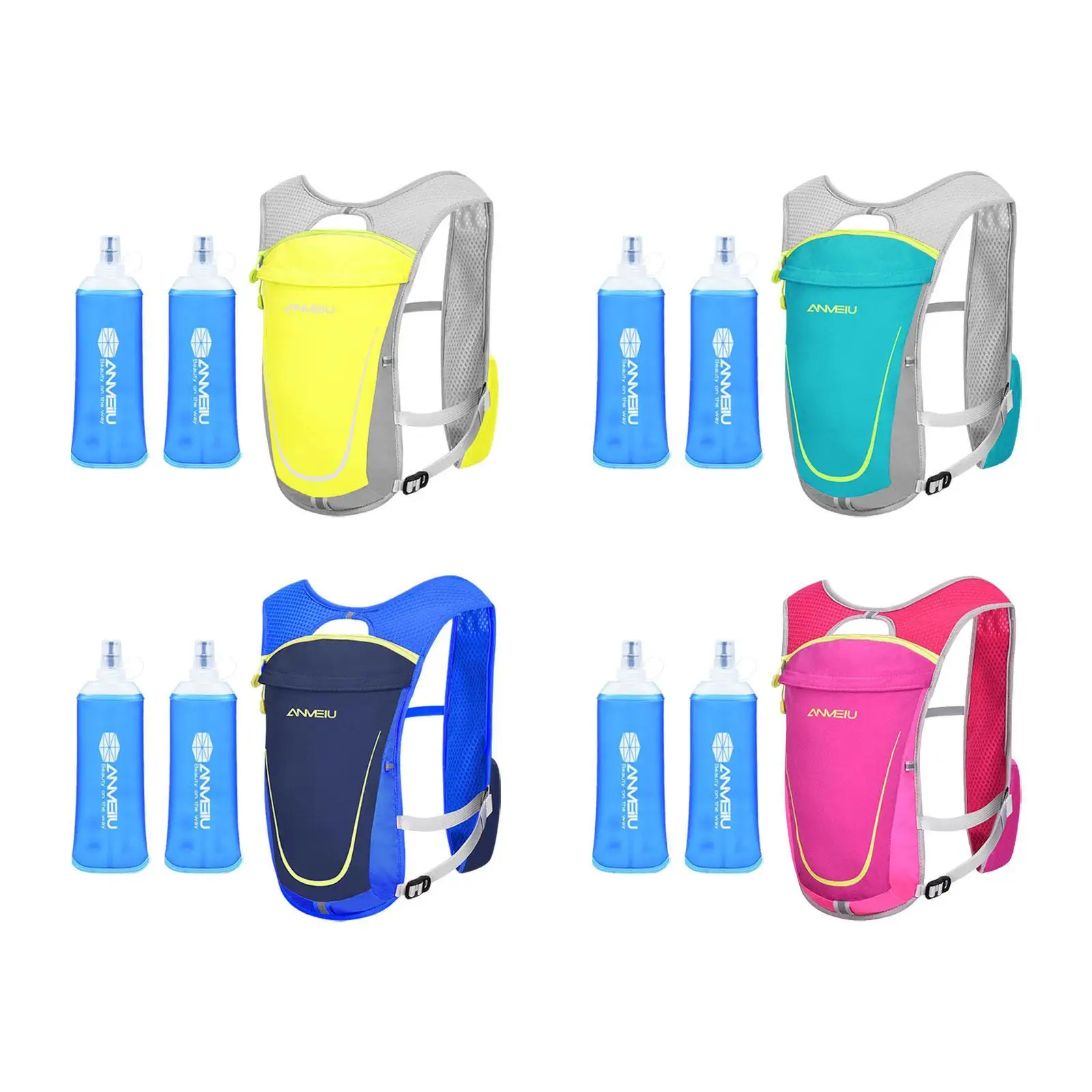 Hydration Vest with 2Pcs Water Bladders Hydration Bag Running Vest Hydration Pack for Jogging Biking Outdoor Mountaineering