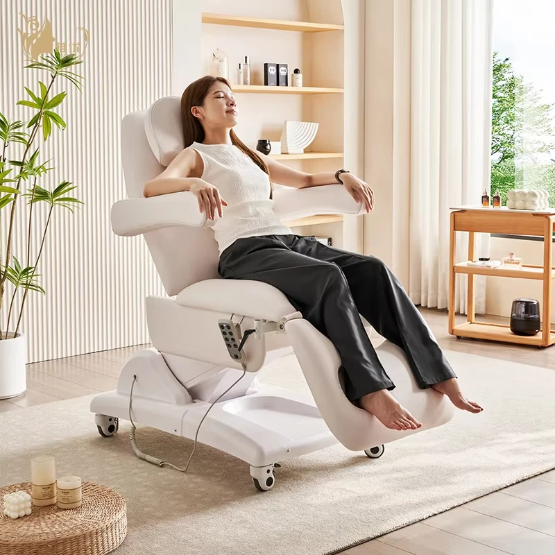 Gynecological Examination Table Electric Hydraulic Adjustable Height Stable Structure Medical Exam Bed High Quality PU Leather