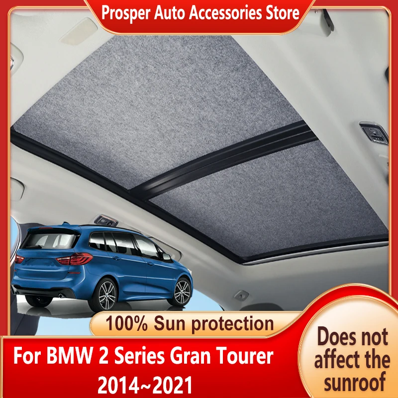 Panoramic Sunroof Insulation Roof Visor For BMW 2 Series Gran Tourer 2014~2021 20 Sun Protection Adsorption Sky Curtain Sunshade