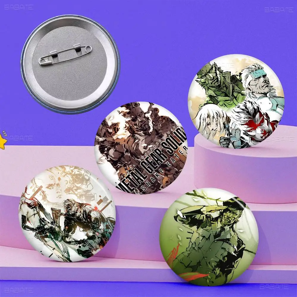 M-Metal G-Gear Solid game Soft Button Pin Bright Printed Icon Gift For Friends Badge Collar Brooch Lapel Pin Metal