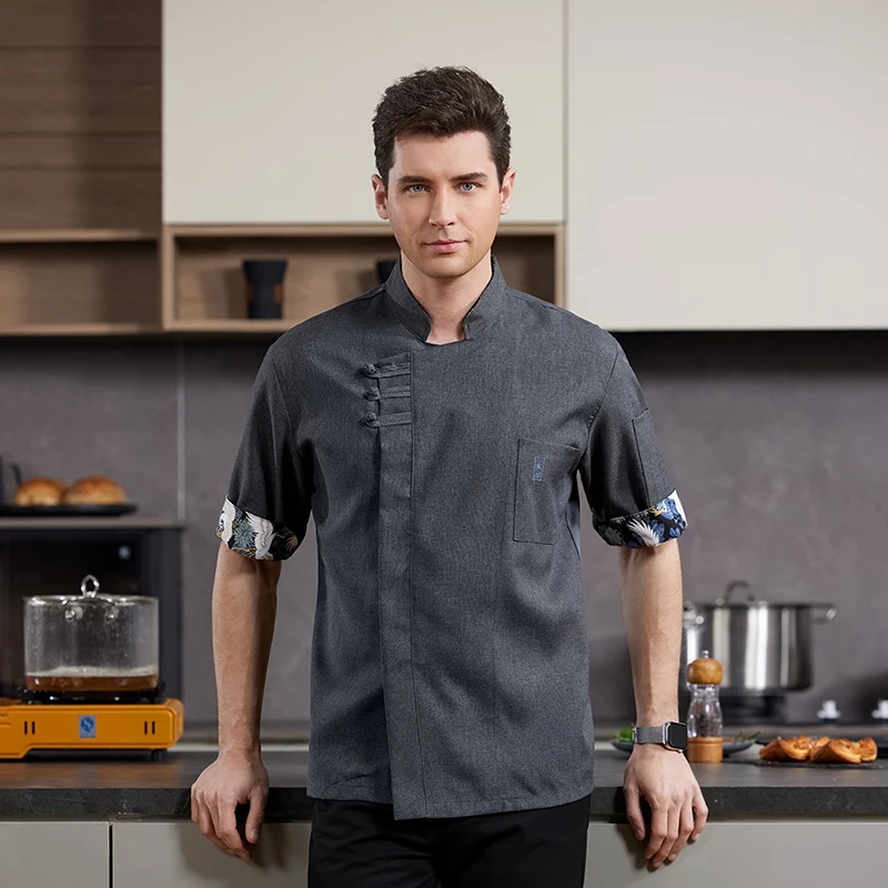 Chef's Clothes for Men Women Restaurant Kitchen Cook Jacket Bakery Waiter Shirt Pro Catering Cooking Uniform Chinese Style