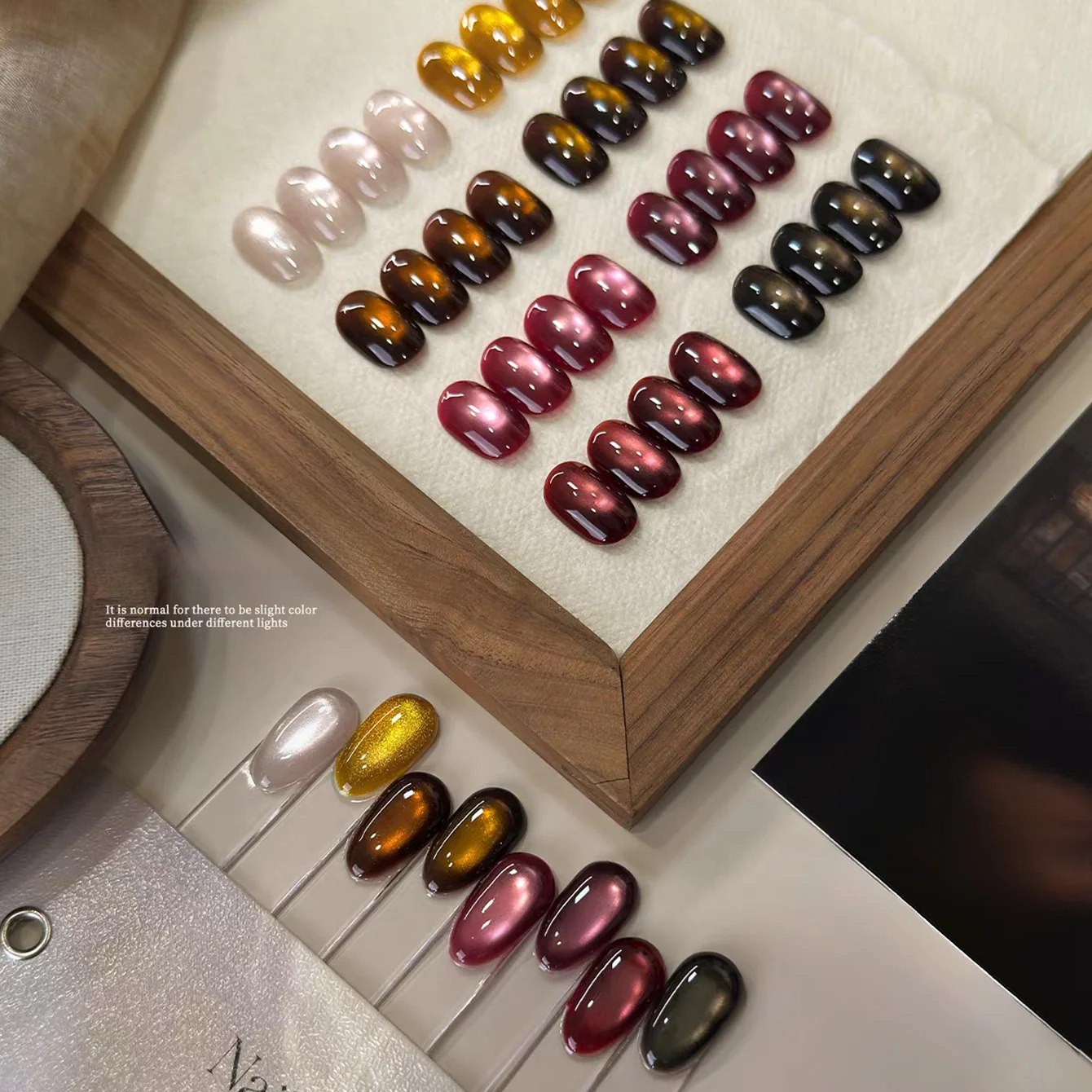 1pcs TC Autumn Whitening Sparkling Cat Eye Gel Nail Polish 2026 New Versatile Delicate Caramel Amber Glass Beads Nail Art