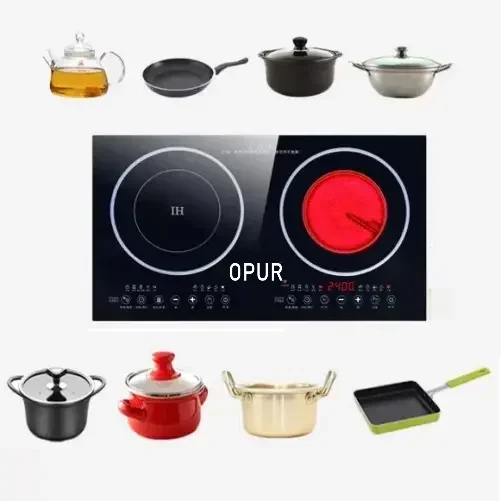 

110V/220V Commercial 2 Hot Plates Electric Stove Induction Cookers Double Induction Cooktop Touch Screen Gas Stove