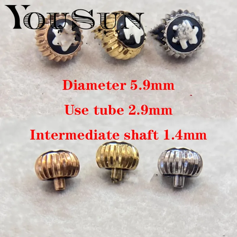 

Watch Head Crown 5.9mm With 2.9mm Tube Fittings For Montblanc