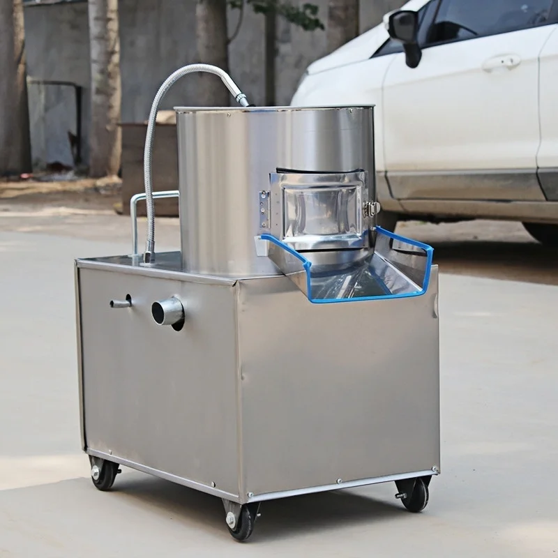 

Commercial Automatic Drum Peeling Machine for Yam Ginger Potato and Carrot Stainless Steel New Condition