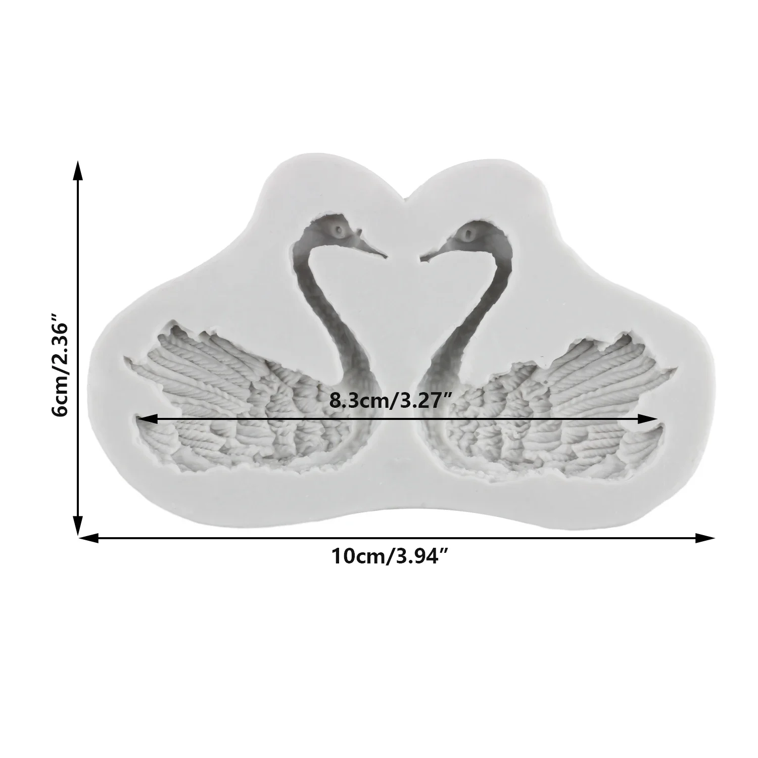 Couple Swan Shape Soap Silicone Mold Rose Candy Clay Resin Mould Wedding Fondant Molds Cake Decorating Tools Chocolate Moulds