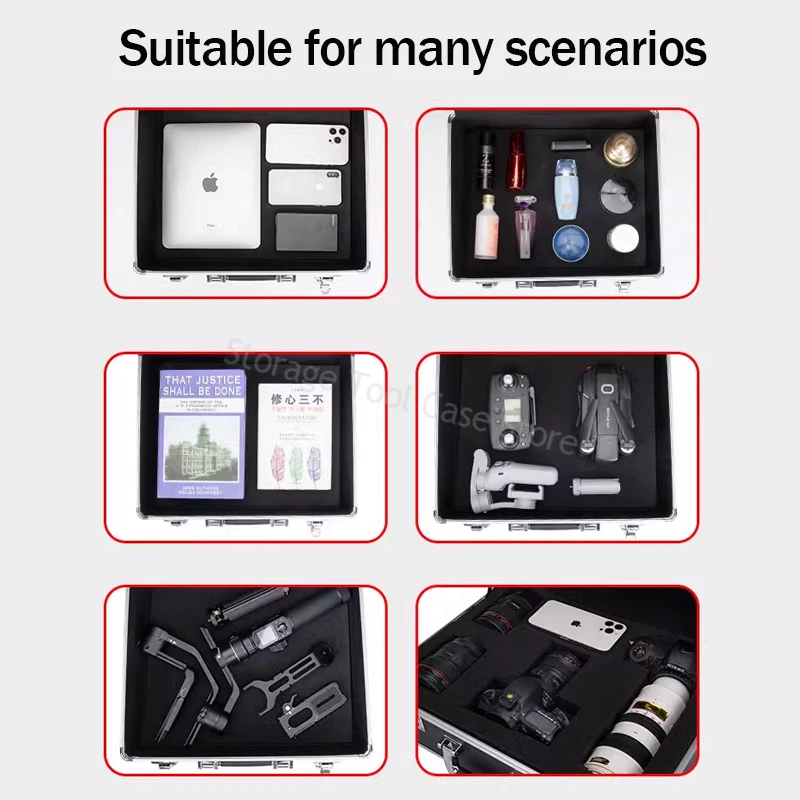 Imagem -04 - Alumínio Tool Box Portátil Senha Tool Case Case Instrumento de Segurança Storage Box Waterproof Hard Case Shockproof Toolbox Mala