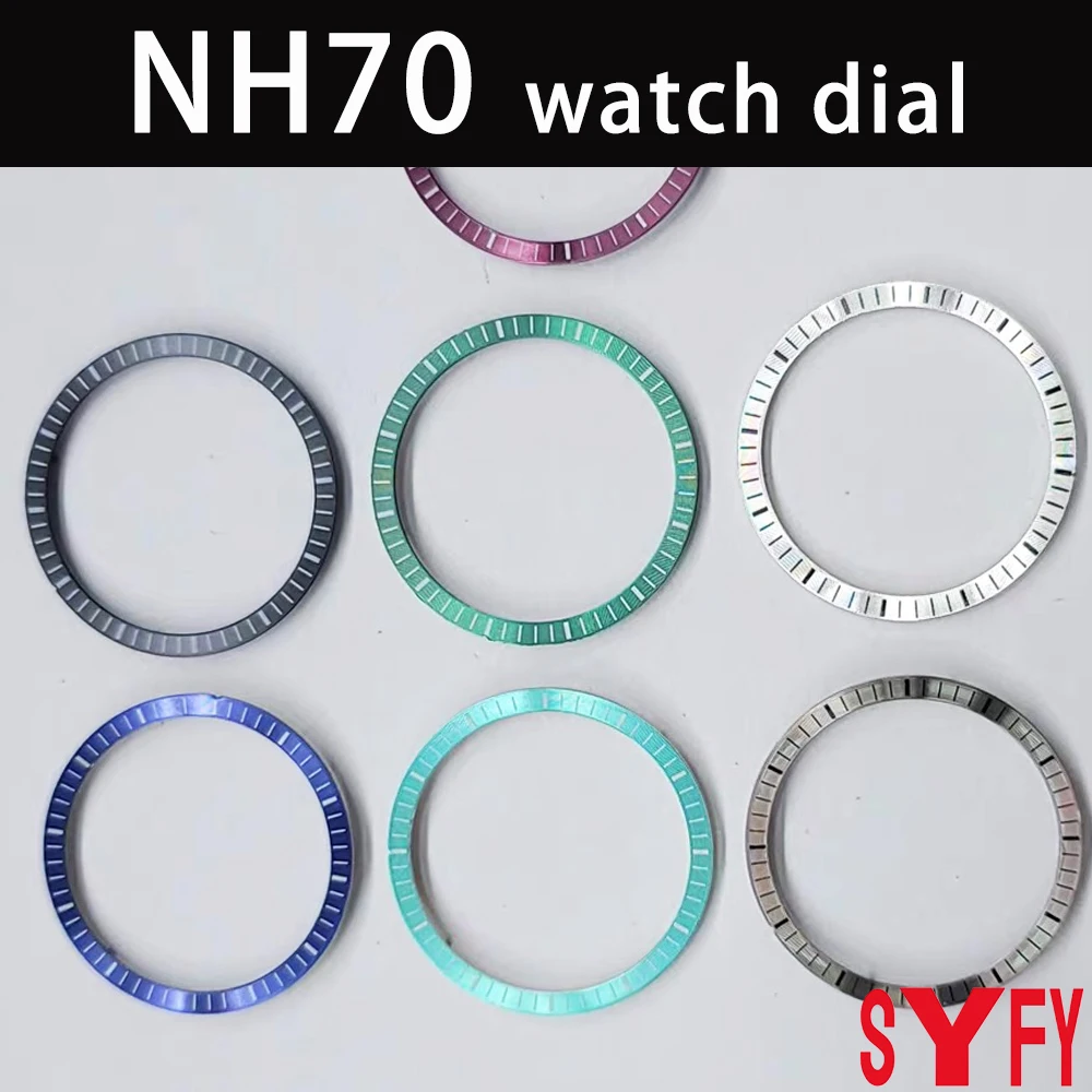 28.5mm Circular Dial With Inner Shadow Blue/Black/Green/Gray/Silver/Purple Suitable for Japanese NH70 Movement Watch Accessories