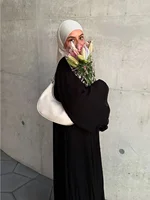 Robe musulmane Eid pour femmes, manches évasées plissées, Kaftan Jalabiya, Robe longue arabe, Ramadan marocain, dubaï Abayas, 2024 6