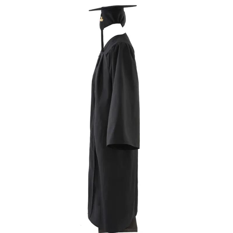 Costume de graduation unisexe pour lycée et célibataire, robe de graduation pour homme et femme, ensemble chapeau et pompon, doux, 256, nouveau