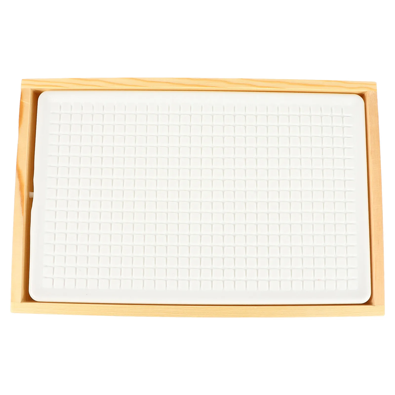 1 Juego de Bandejas de Madera para Sushi y Mariscos, con Aislamiento Térmico para Mantener Frescura y Servir Frío, Suministro de Cocina