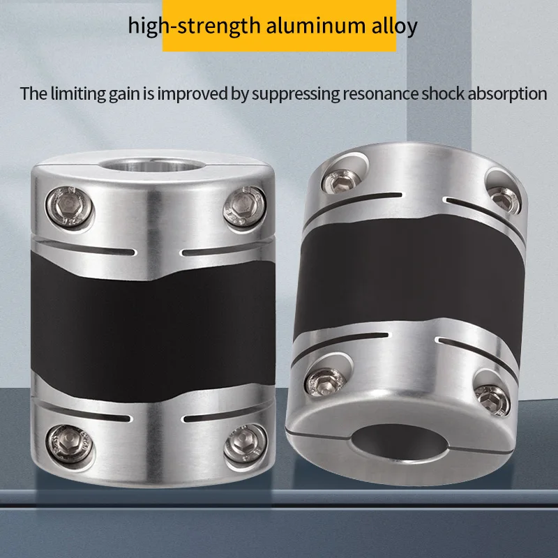high vibration damping high concentricity aluminum alloy D34 L38mm high response rigid rubber   coupling zero backlash