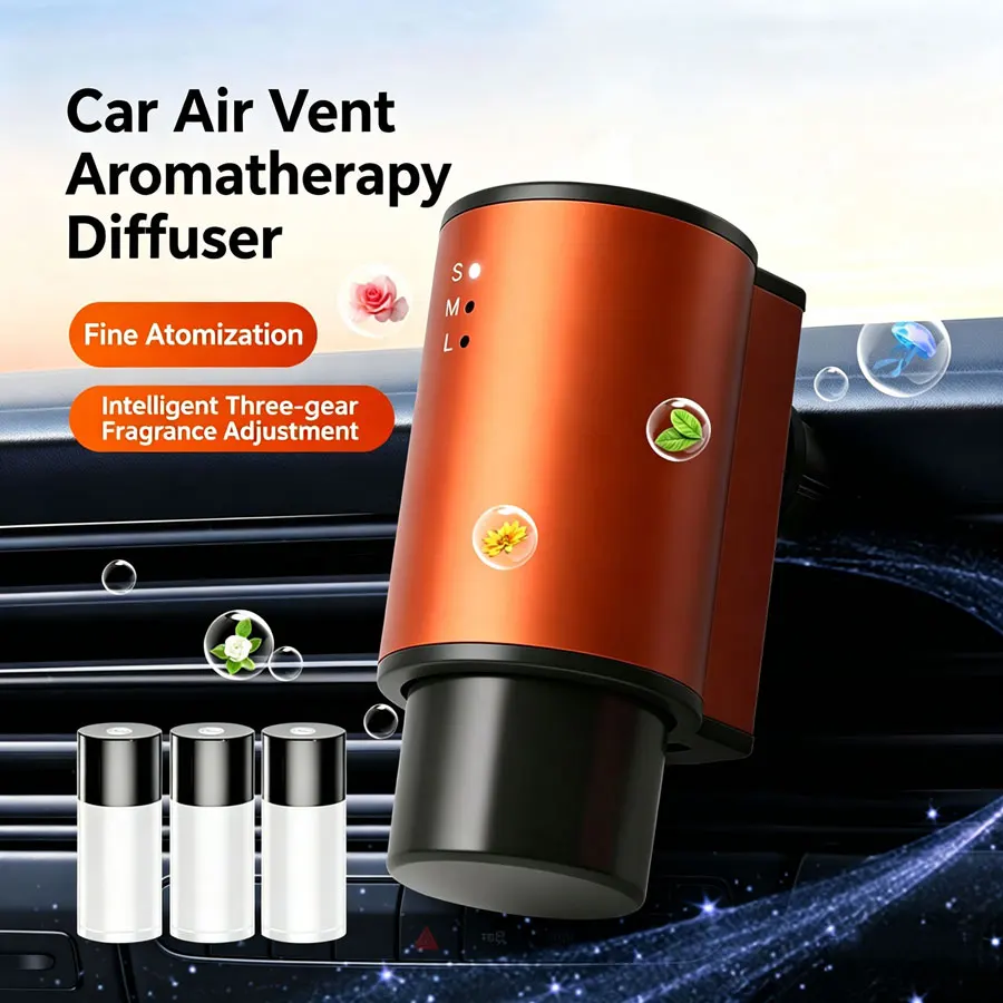 New Car Air Freshener Smart Auto Aroma Diffuser Car Air Vent Essential Oil Mist Humidifier Fragrance Diffuser Aromatherapy ﻿