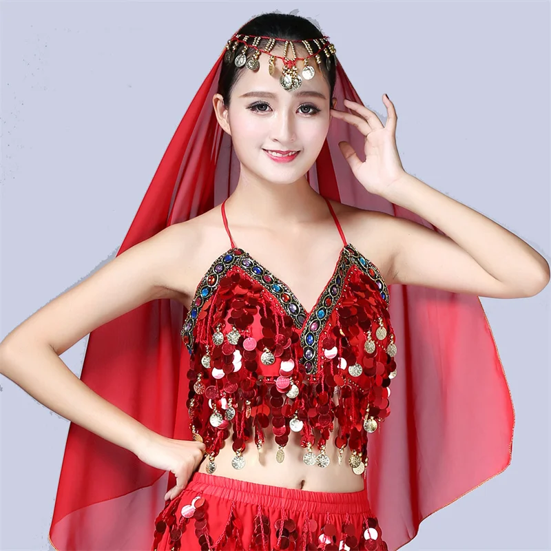 Dames Indian Buikdans Bh Franje Handgemaakte Crop Tops Kostuum Pailletten Camis Crop Top Voor Club Show Carnaval Rave Party Outfit