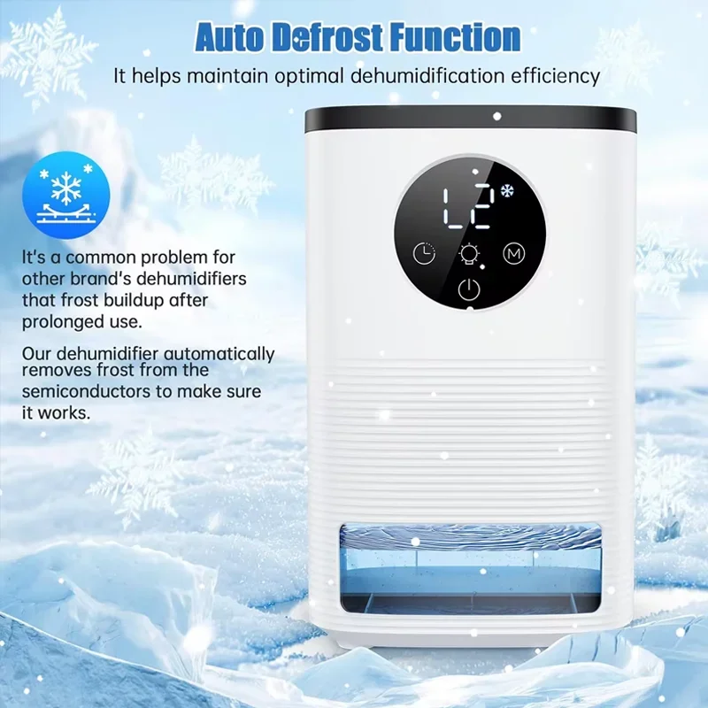 Intelligent Air Dehumidifier Silent Timerable 1.4L Water Tank Portable Wardrobe/Bathroom Small Space Moisture-Proof/Mildew-Proof