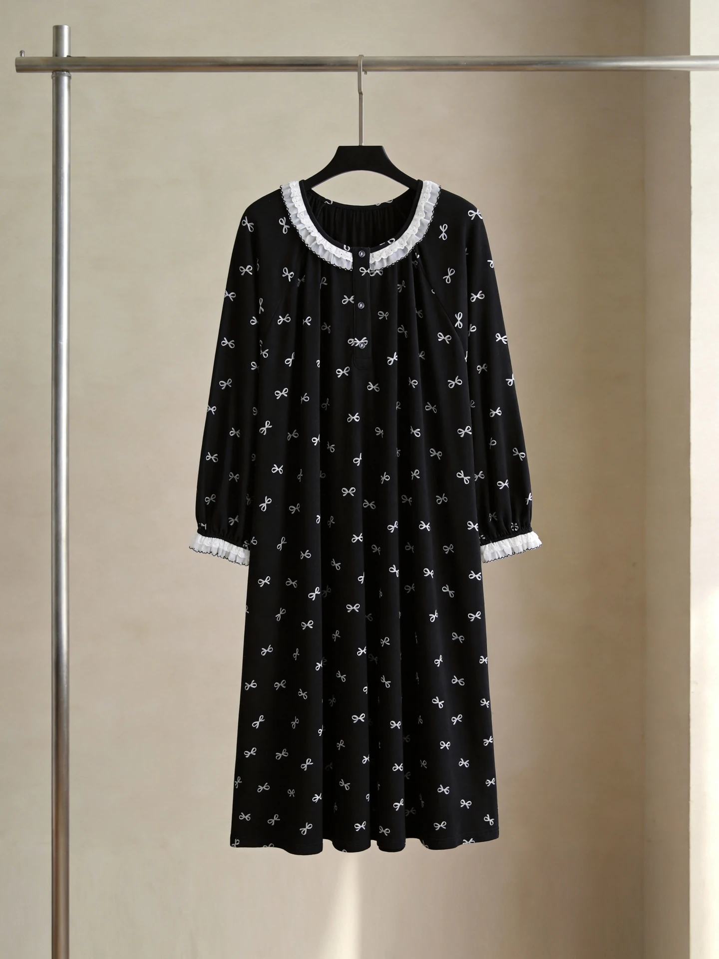 robe-de-nuit-sptight-en-modal-pour-femme-manches-longues-avec-nœud-style-luxueux-noir-pour-le-printemps-et-l'automne-vetements-d'interieur-doux