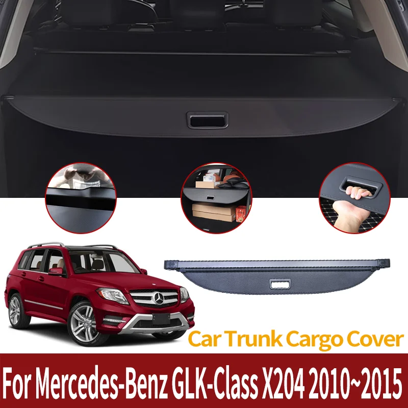 Car Accessorie For Mercedes-Benz GLK-Class X204 2010~2015 Rear Trunk Curtain Covers Retractable Luggage Rack Partition Shade