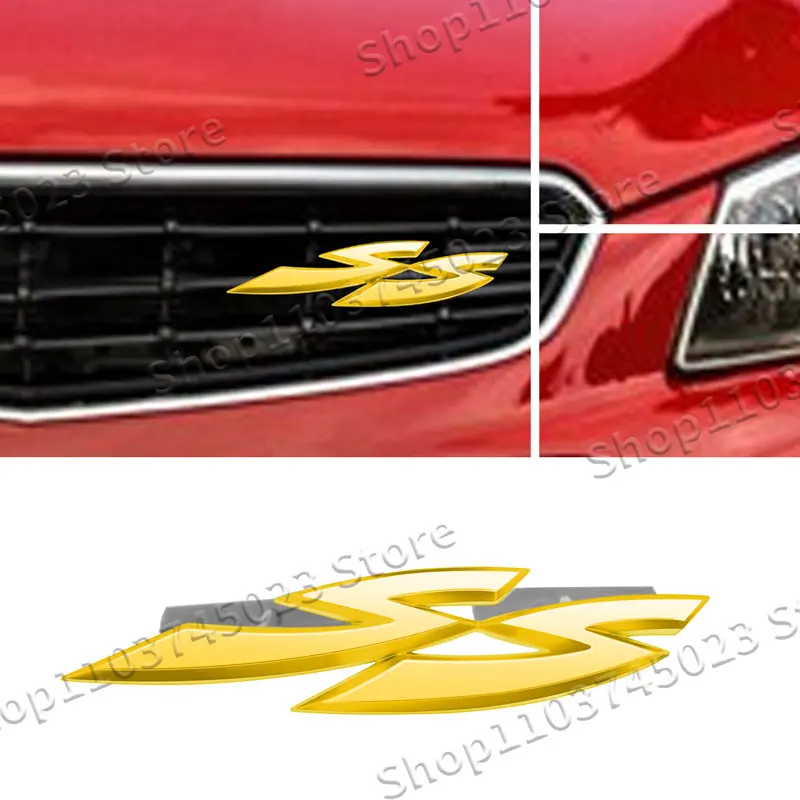 ملصق شارة شبكة غطاء المحرك الأمامي لشعار هولدن SS ، شعار معدن الكروم ، HGV ، VT ، VX ، VE ، Cruze ، Captiva ، Commodore ، ديكور الصندوق الخلفي ، سيارة #5