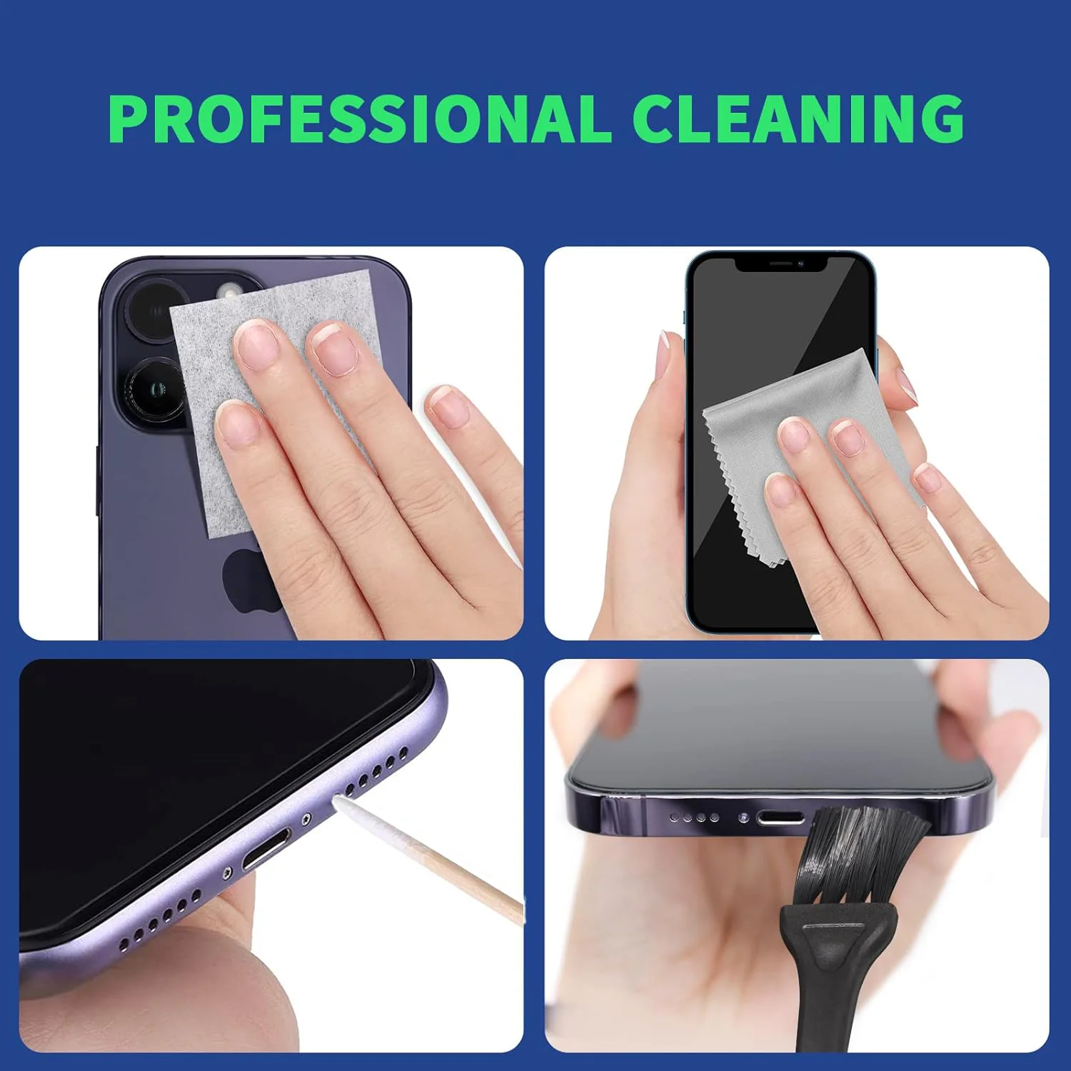 All-in-1 Electronics Cleaning Kit for iPhone AirPods, Phone Screen Cleaner, Charging Port & Speaker Brush, Tech Cleaning Tool - view 5