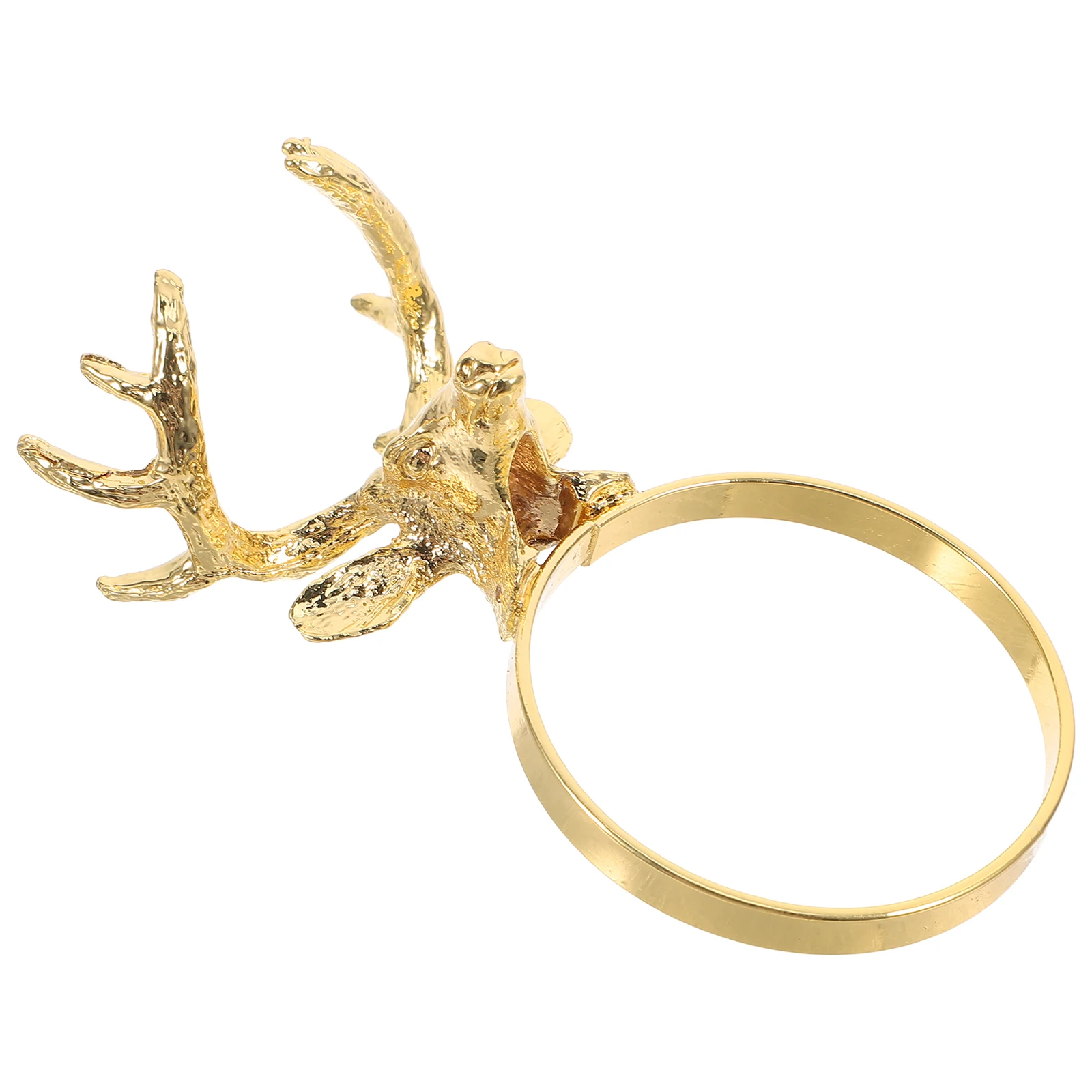 

Napkin Ring Christmas Deer Holder Fall Elk Serviette Buckle Zinc Alloy Holiday Table Decor 3D Reindeer Shape Resistant