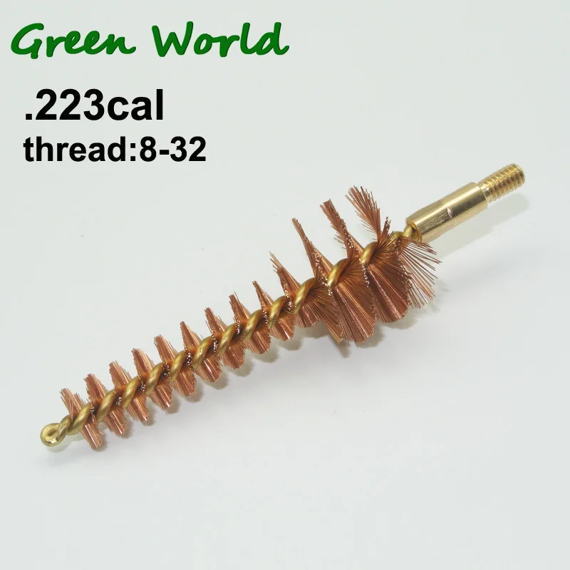 Green World .223/.308cal Phosphor Bronze Chamber Brush,gun Clean Brush,Thread 8-32